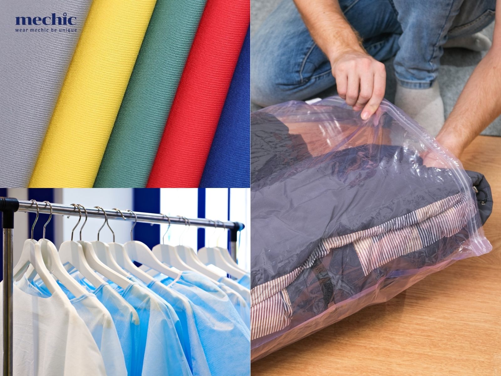 Bảo quản trang phục đúng cách bằng cách phân loại theo chất liệu, treo hoặc gấp gọn gàng, và sử dụng túi đựng để giữ gìn chất lượng lâu dài.