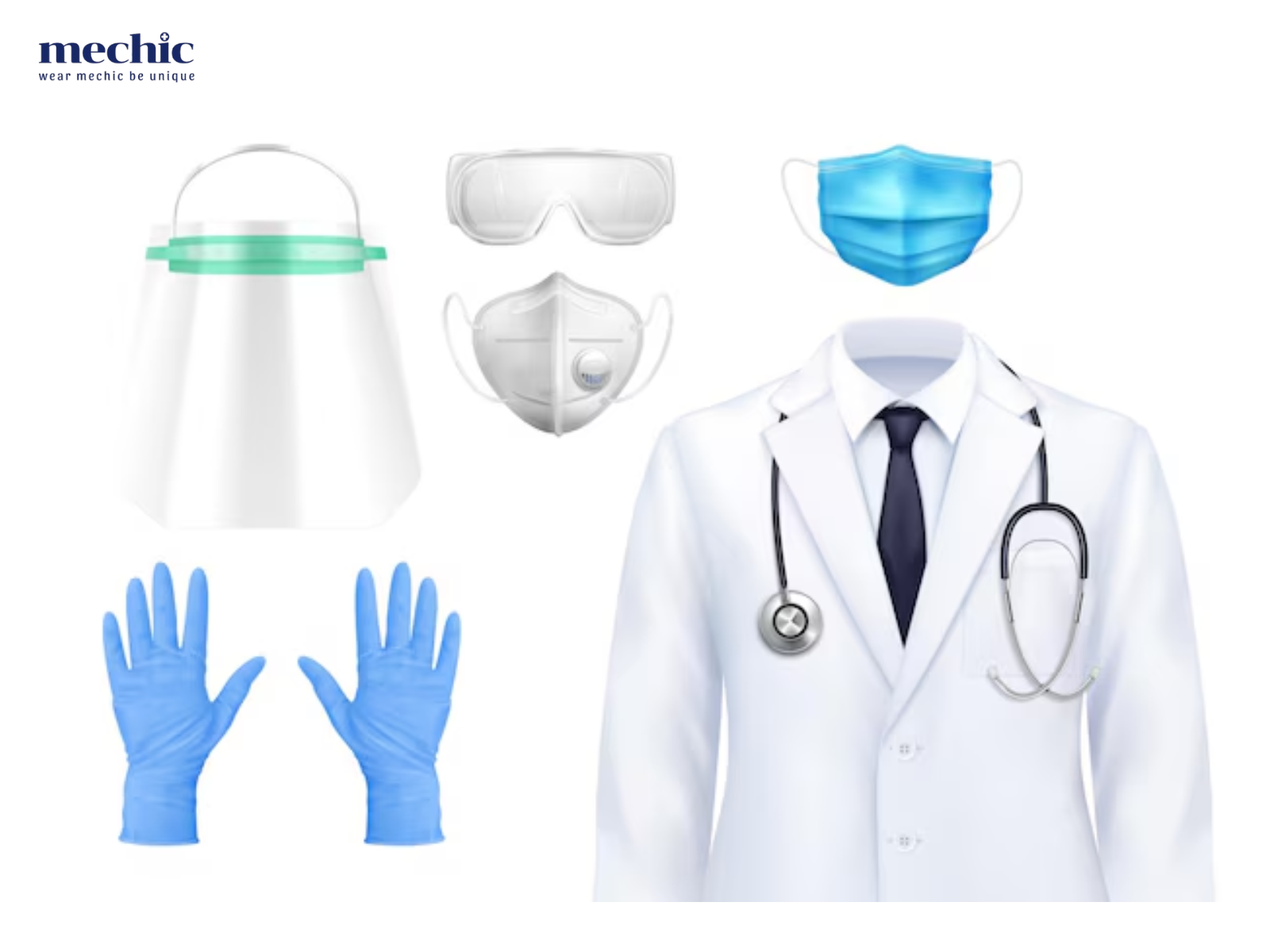 Phụ kiện y tế như mũ, khẩu trang, găng tay và kính bảo hộ đóng vai trò quan trọng trong việc bảo vệ nhân viên y tế và bệnh nhân, đặc biệt trong môi trường dịch bệnh.