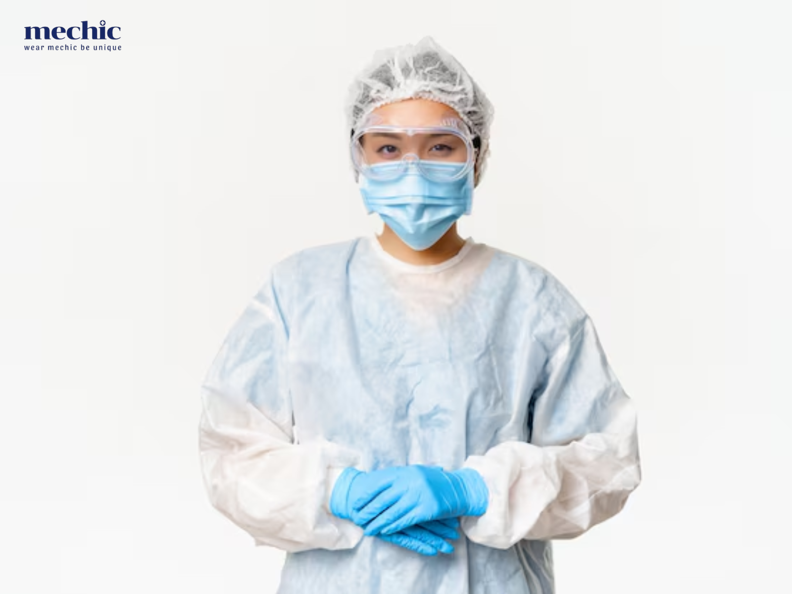 Nhân viên y tế trong trang phục bảo hộ chuyên dụng, tạo rào cản an toàn trước mầm bệnh và chất độc hại, đảm bảo bảo vệ tối đa trong môi trường nguy cơ cao.