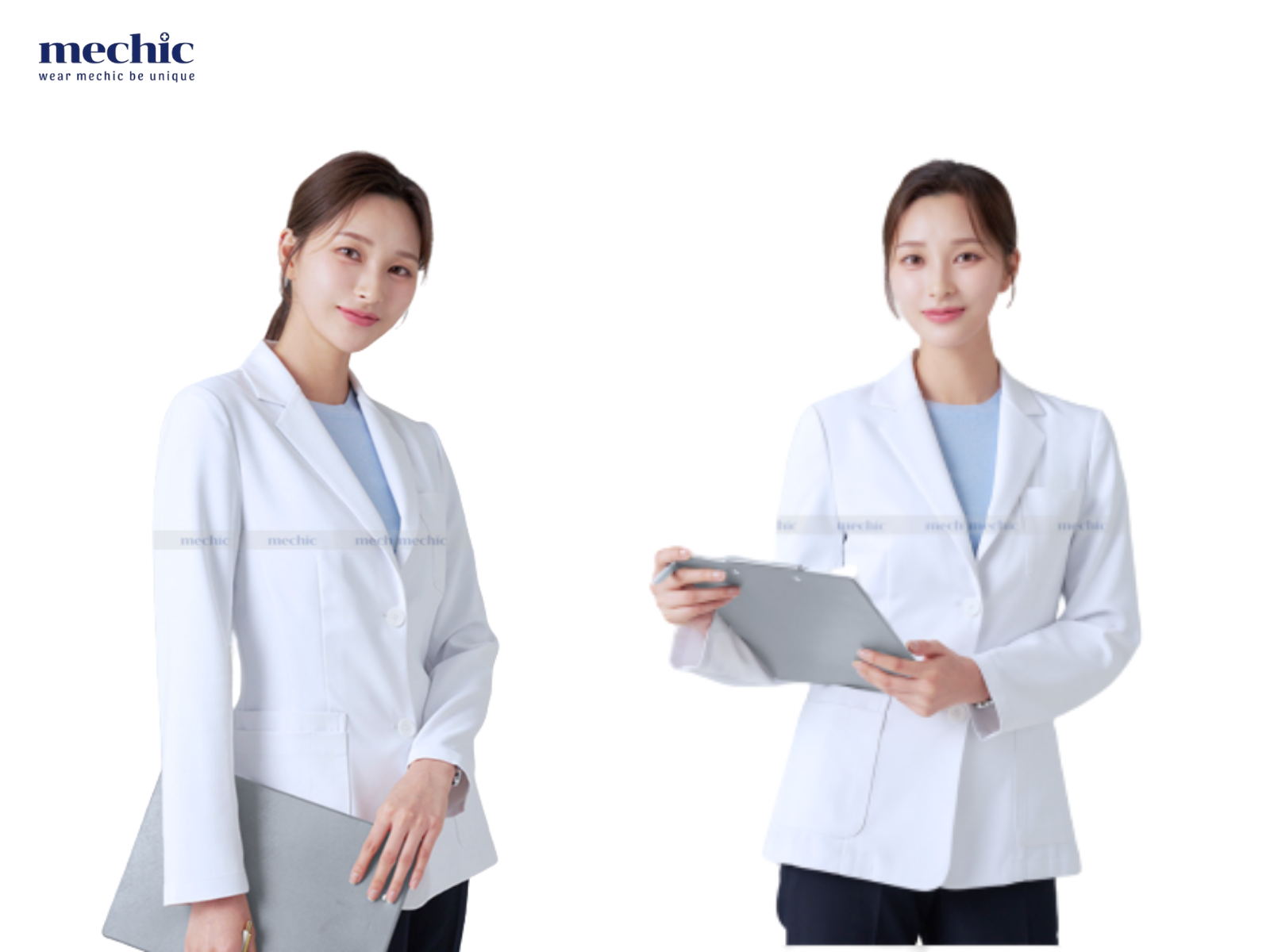 Mặc áo blouse đúng quy chuẩn, cài kín, sạch sẽ và đeo biển tên để đảm bảo chuyên nghiệp và tuân thủ quy định