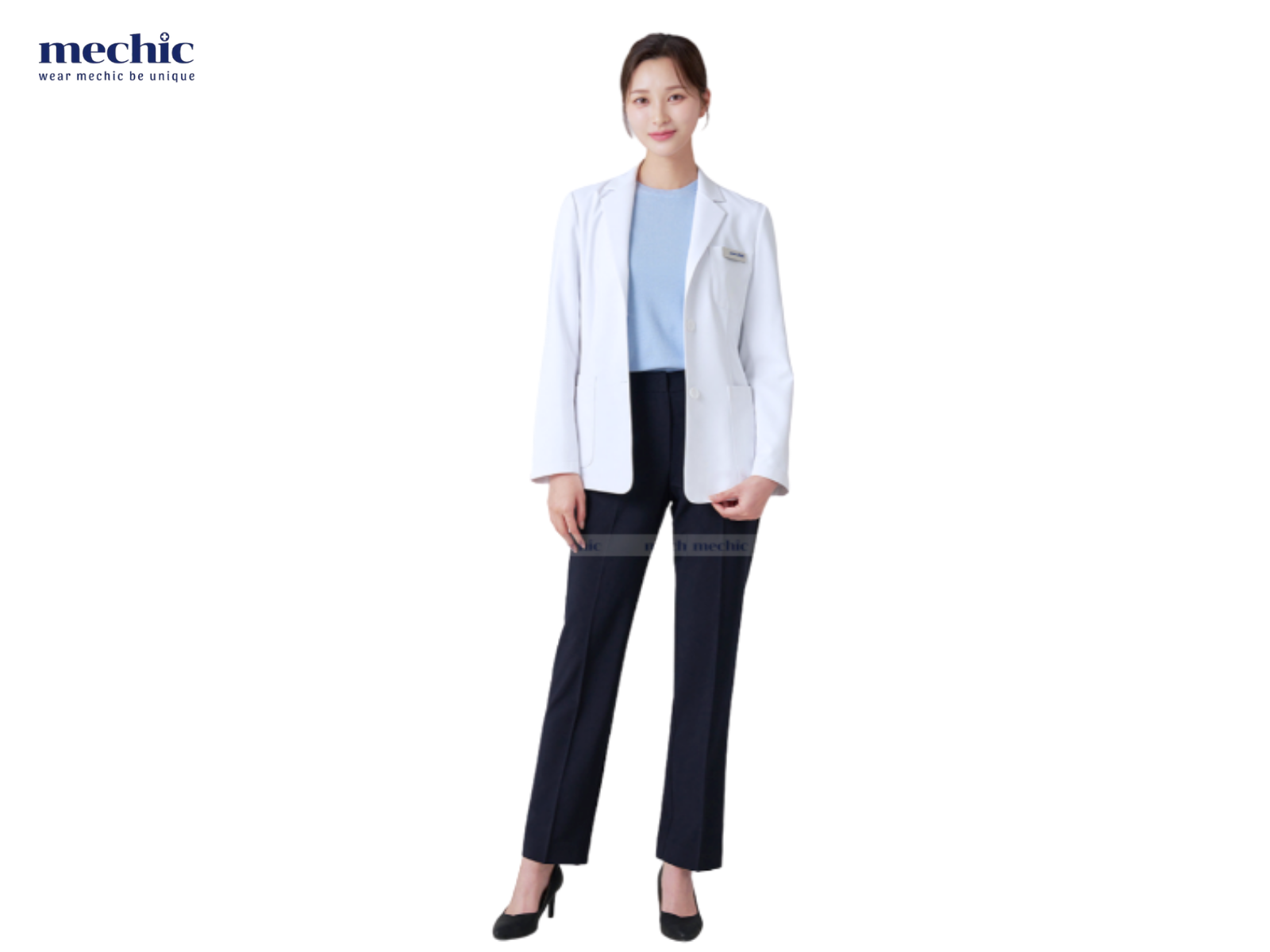 Blouse nữ dáng ngắn 05 – trẻ trung, gọn gàng và chuẩn y tế chuyên nghiệp theo Thông tư 45/2015/TT-BYT