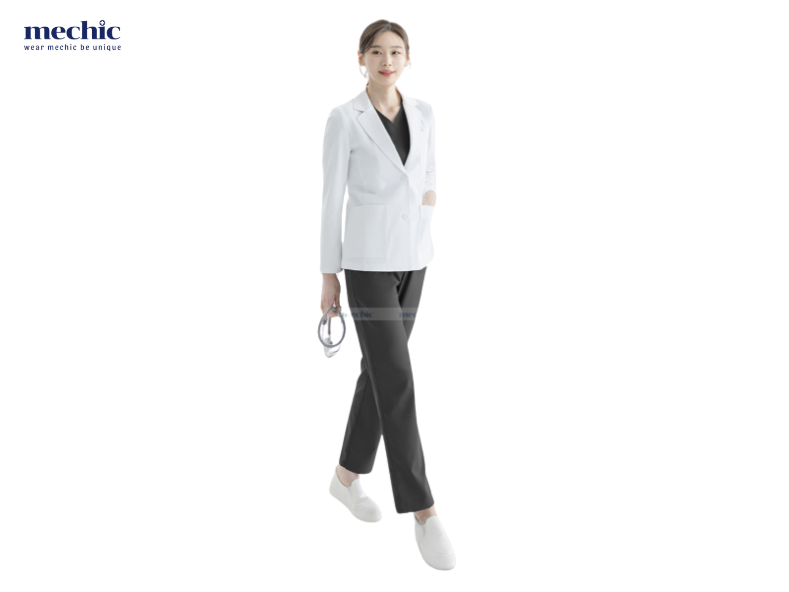 Blouse nữ dáng ngắn 06 – hiện đại, gọn gàng và thoải mái tối đa cho môi trường y tế chuyên nghiệp