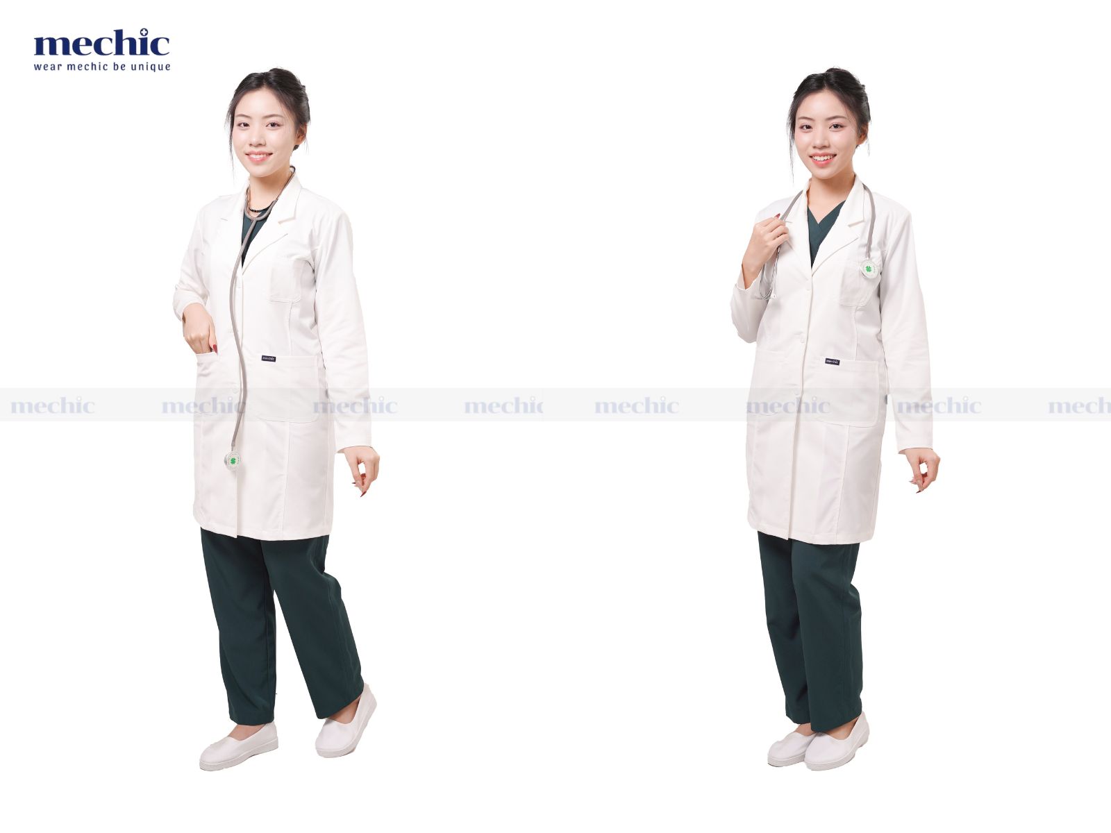 Quy định áo blouse bác sĩ có áo trong thiết kế cổ bẻ Danton