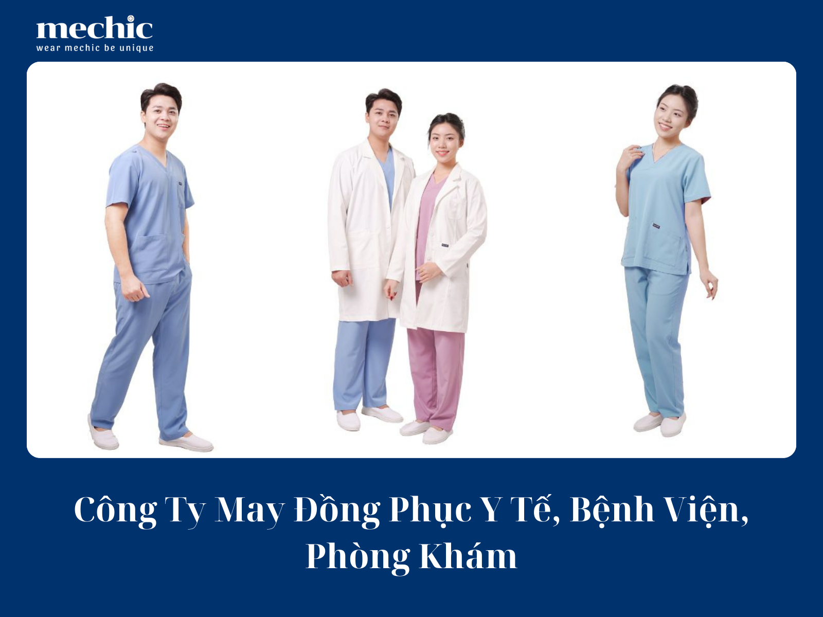 May đồng phục y tế