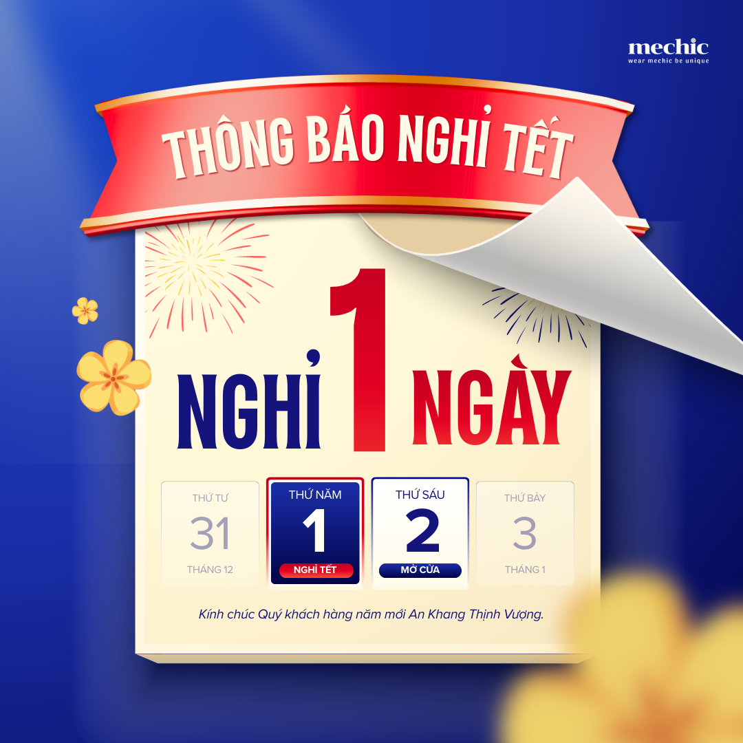 MECHIC THÔNG BÁO LỊCH NGHỈ TẾT DƯƠNG LỊCH 2026