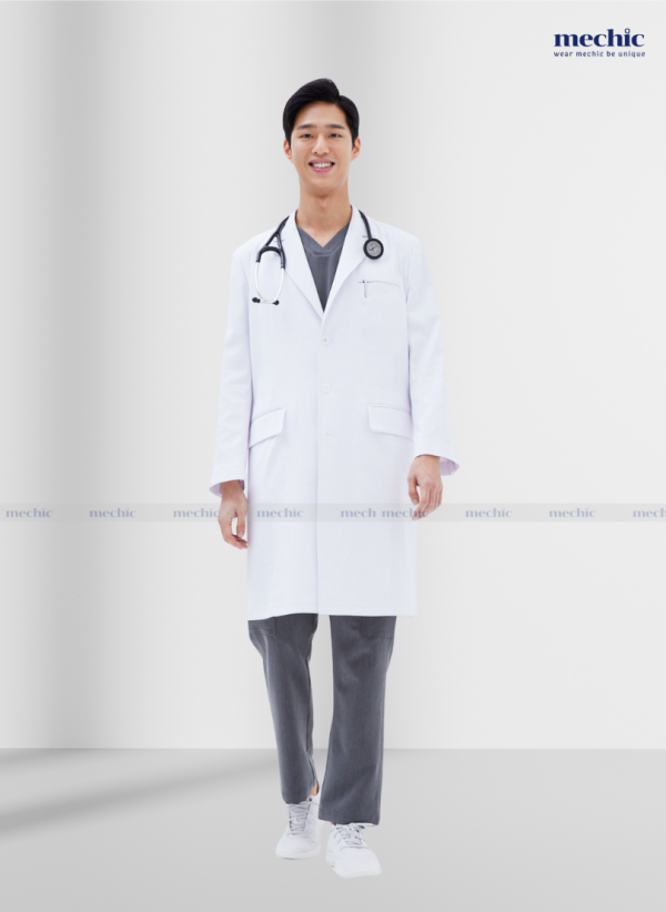 Áo blouse cài nút trước Nam dáng dài 