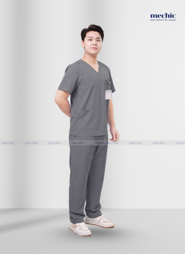 Bộ Scrub Cổ Tim Nam Ngắn Tay 02