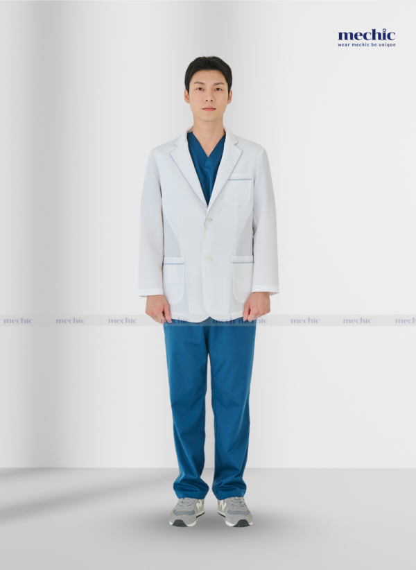 Áo blouse nam điều dưỡng dáng ngắn 06