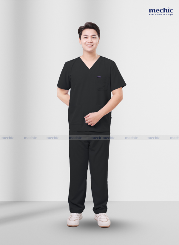 Bộ Scrubs Cổ Tim Ngắn Tay Nam 04