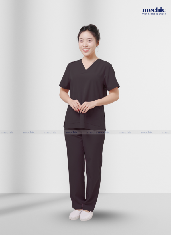 Bộ Scrubs Cổ Tim Ngắn Tay Nữ 03