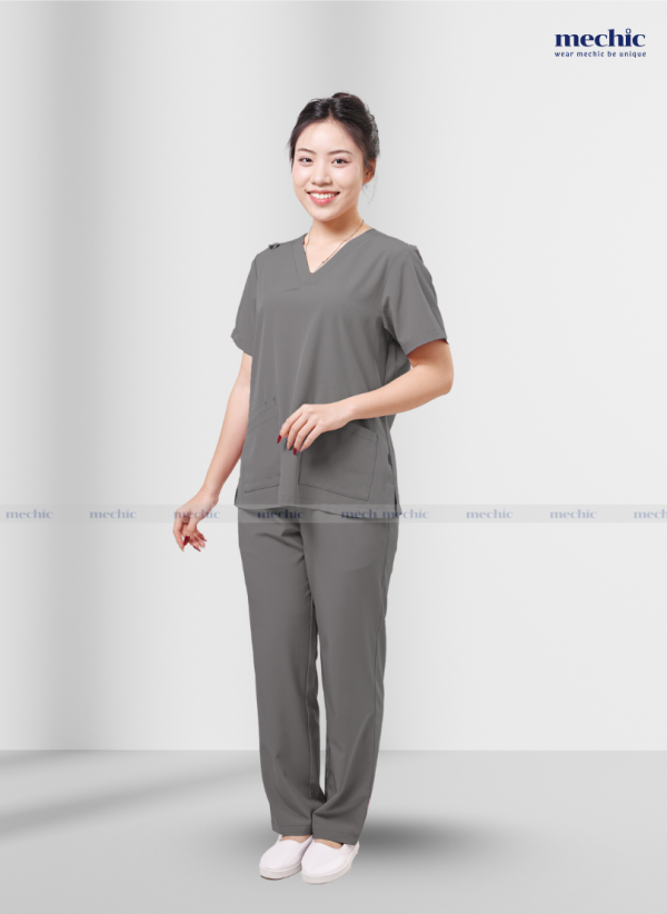 Bộ Scrubs Cổ Tim Ngắn Tay Nữ 04
