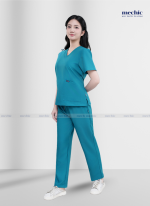 Bộ Scrubs Cổ Tim Nữ - Xanh Bạc Hà 04