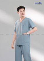 Bộ Scrubs Cổ Tim Nam - Ghi xám 03