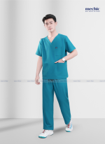 Bộ Scrubs Cổ Tim Nam - xanh bạc hà 04