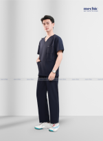 Bộ Scrubs Cổ Tim Nam - xanh than 05