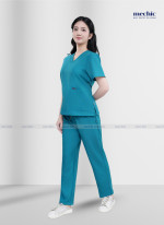 Bộ Scrubs Cổ Tim Nữ - Xanh Cổ Vịt 08