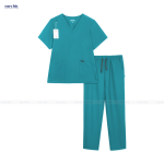 Bộ Scrubs Cổ Tim Nữ - Xanh Cổ Vịt 08