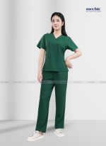 Bộ Scrubs Cổ Tim Nữ - Xanh Lá 09