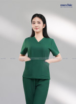 Bộ Scrubs Cổ Tim Nữ - Xanh Lá 09
