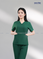 Bộ Scrubs Cổ Tim Nữ - Xanh Lá 09