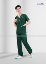 Bộ Scrubs Cổ Tim Nam - Xanh Lá 09