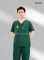 Bộ Scrubs Cổ Tim Nam - Xanh Lá 09