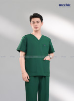 Bộ Scrubs Cổ Tim Nam - Xanh Lá 09